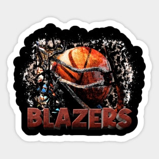 Classic Sports Blazers Proud Name Basketball Sticker